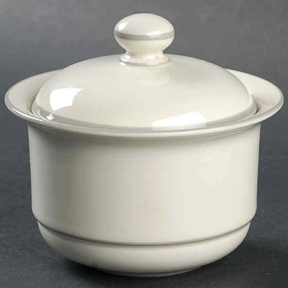 Lenox Chinastone For The Grey Patterns Sugar Bowl